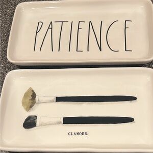 Rae Dunn Cream Colored Makeup Organizer Trays